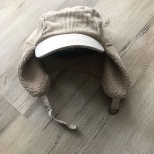 BCBGeneration Tan Winter Hat with Ear Flaps Trapper Hat Fleece Lined